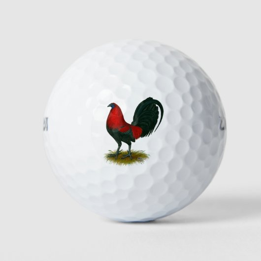Amerikaanse Gamecock: Bruin Rood Golfballen (Voorkant)