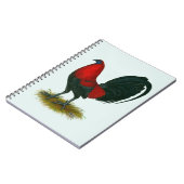 Amerikaanse Gamecock:  Bruin Rood Notitieboek (Linkerzijde)