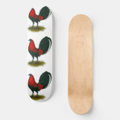 Amerikaanse Gamecock: Bruin Rood Persoonlijk Skateboard (Voorkant)