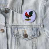 Amerikaanse Gamecock: Bruin Rood Ronde Button 5,7 Cm (In situ)