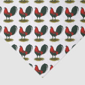 Amerikaanse Gamecock: Bruin Rood Tissuepapier (Detail)