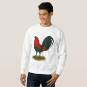 Amerikaanse Gamecock: Bruin Rood Trui (Voorkant volledig)