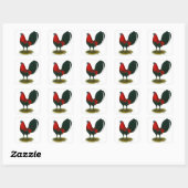 Amerikaanse Gamecock: Bruin Rood Vierkante Sticker (Vel)