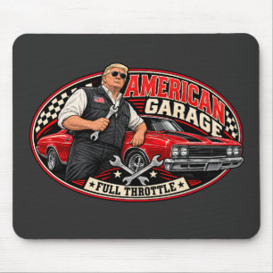 Amerikaanse Garage Vol Gas Trui met Kap Muismat