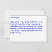 Amerikaanse Gebarentaal Alfabet, ASL Doof Bedankkaart (Achterkant)