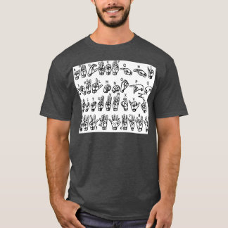 Amerikaanse gebarentaal alfabet t-shirt