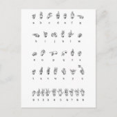 Amerikaanse gebarentaal (ASL) Briefkaart (Voorkant)