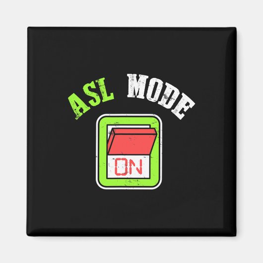 Amerikaanse Gebarentaal Asl Ik Ben Dove Bewustzijn Magneet (Voorkant)