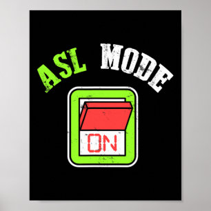 Amerikaanse Gebarentaal Asl Ik Ben Dove Bewustzijn Poster