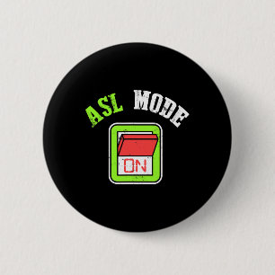 Amerikaanse Gebarentaal Asl Ik Ben Dove Bewustzijn Ronde Button 5,7 Cm