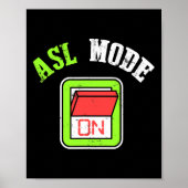 Amerikaanse gebarentaal ASL IM doof bewustzijn Poster (Voorkant)