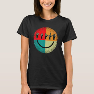 Amerikaanse gebarentaal ASL Smile Interpreter Deaf T-shirt