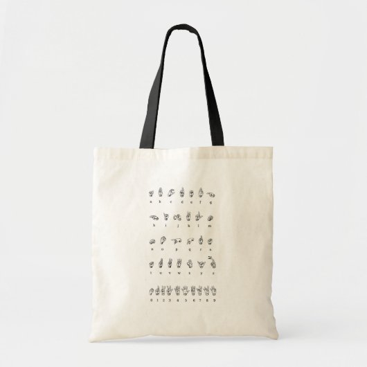 Amerikaanse gebarentaal (ASL) Tote Bag (Voorkant)