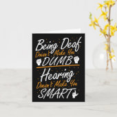 Amerikaanse Gebarentaal Bewustzijn - Asl Dove Trot Kaart (Gele Bloem)