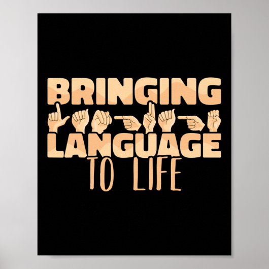 Amerikaanse gebarentaal brengt taal tot leven poster (Voorkant)