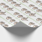 Amerikaanse gebarentaal cadeaupapier (Hoek)