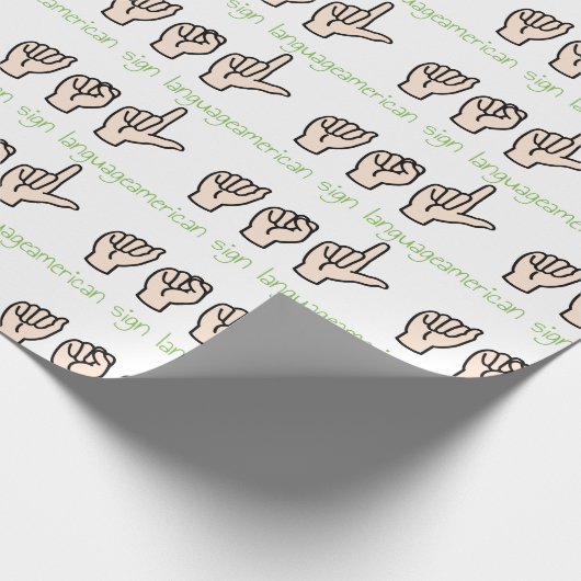 Amerikaanse gebarentaal cadeaupapier (Hoek)