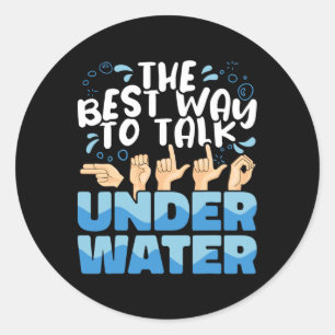 Amerikaanse Gebarentaal De Beste Manier Om Onderwa Ronde Sticker