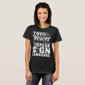 Amerikaanse gebarentaal Doof Bewustzijn 5 T-shirt (Voorkant volledig)