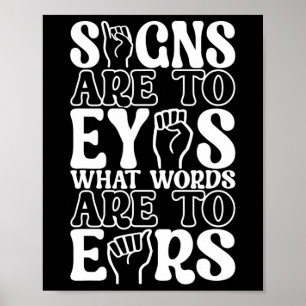 Amerikaanse gebarentaal doofbewustzijn 12 poster