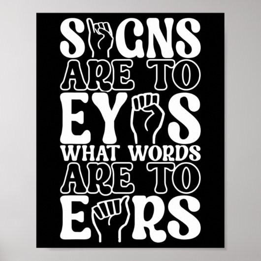 Amerikaanse gebarentaal doofbewustzijn 12 poster (Voorkant)