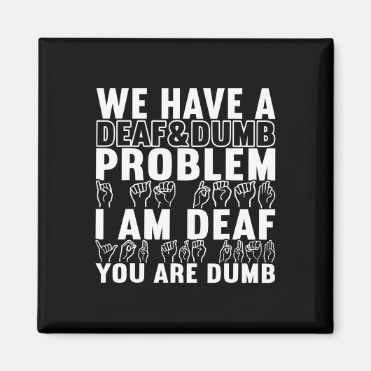 Amerikaanse gebarentaal doofbewustzijn 20 magneet (Voorkant)