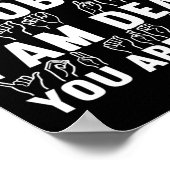 Amerikaanse gebarentaal doofbewustzijn 20 poster (Hoek)