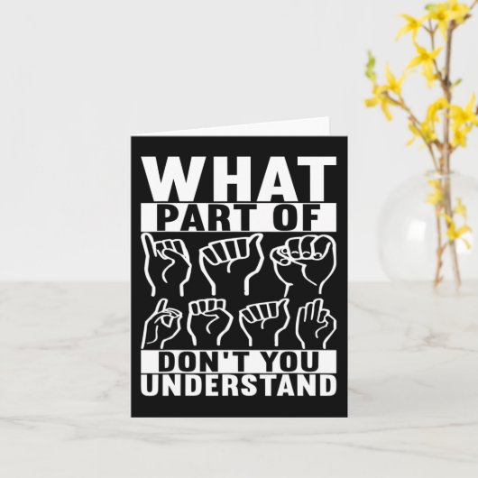 Amerikaanse gebarentaal doofbewustzijn 7 kaart (Gele Bloem)