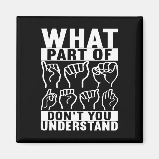 Amerikaanse gebarentaal doofbewustzijn 7 magneet (Voorkant)