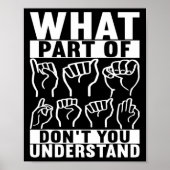 Amerikaanse gebarentaal doofbewustzijn 7 poster (Voorkant)