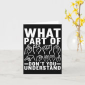 Amerikaanse Gebarentaal Dove bewustwording 17 Kaart (Gele Bloem)