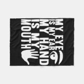 Amerikaanse Gebarentaal Dove Bewustwording 18 Fleece Deken (Voorkant (Horizontaal))