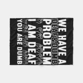 Amerikaanse Gebarentaal Dove bewustwording 20  Fleece Deken (Voorkant (Horizontaal))