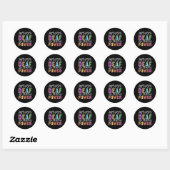 Amerikaanse Gebarentaal Dove bewustwording 3  Ronde Sticker (Vel)