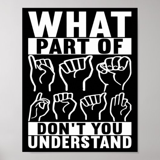 Amerikaanse Gebarentaal Dove Bewustwording 7 Poster (Voorkant)