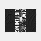 Amerikaanse Gebarentaal Dove bewustwording 9 Fleece Deken (Voorkant (Horizontaal))