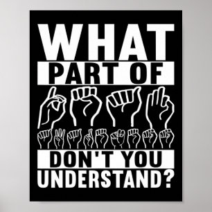 Amerikaanse Gebarentaal Dove bewustwording Poster