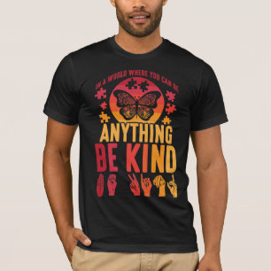 Amerikaanse gebarentaal: een soort puzzle vlinder t-shirt