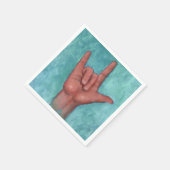 Amerikaanse Gebarentaal: I Love You: Art Servet (Hoek)