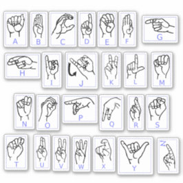 Amerikaanse Gebarentaal Leer ASL Alfabet Stickers