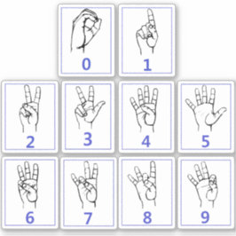 Amerikaanse Gebarentaal, Leer ASL Nummers Stickers