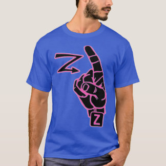 Amerikaanse gebarentaal Letter Z roze kleurmeisjes T-shirt