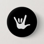 Amerikaanse Gebarentaal Liefde ASL Deaf Awareness Ronde Button 5,7 Cm (Voorkant)