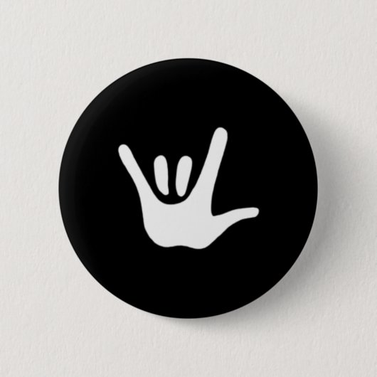 Amerikaanse Gebarentaal Liefde ASL Deaf Awareness Ronde Button 5,7 Cm (Voorkant)