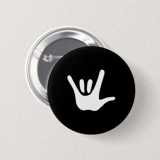 Amerikaanse Gebarentaal Liefde ASL Deaf Awareness Ronde Button 5,7 Cm (Voorkant /achterkant)