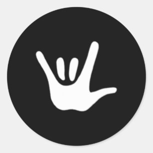 Amerikaanse Gebarentaal Liefde ASL Deaf Awareness Ronde Sticker