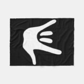 Amerikaanse Gebarentaal Liefde Asl Doofbewustzijn Fleece Deken (Voorkant (Horizontaal))