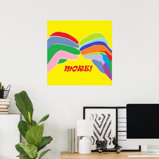 Amerikaanse gebarentaal meer poster (Thuiskantoor)