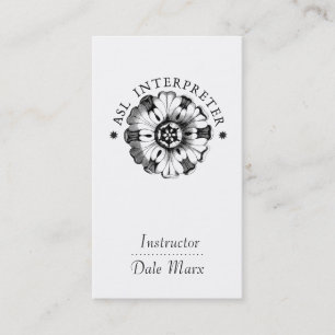 Amerikaanse Gebarentaal Motif Instructor Visitekaartje