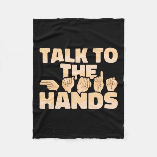 Amerikaanse gebarentaal praat met de handen fleece deken (Voorkant)